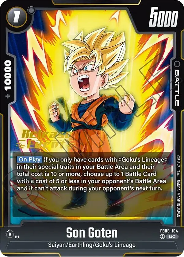 Son Goten — Saiyan's Pride Release Event Cards — Dragon Ball Super: Fusion World