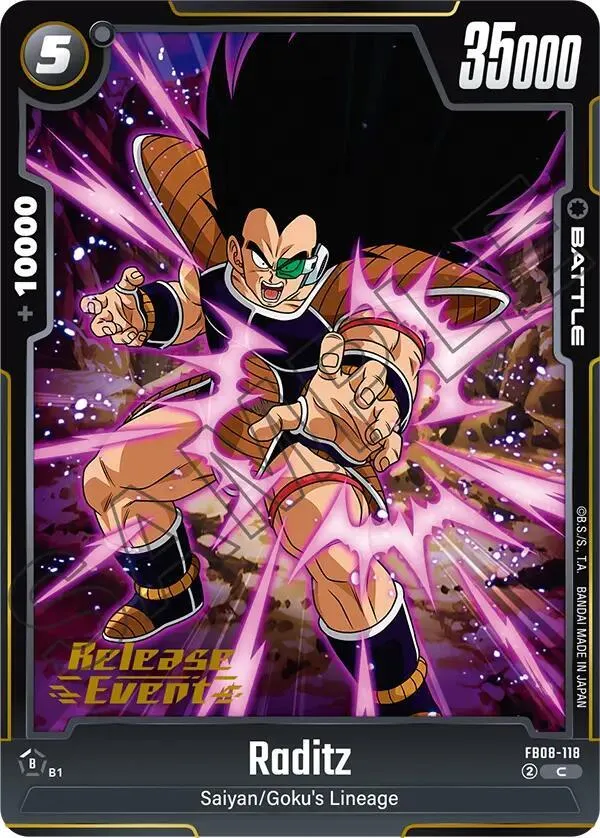 Raditz - FB08-118 — Saiyan's Pride Release Event Cards — Dragon Ball Super: Fusion World