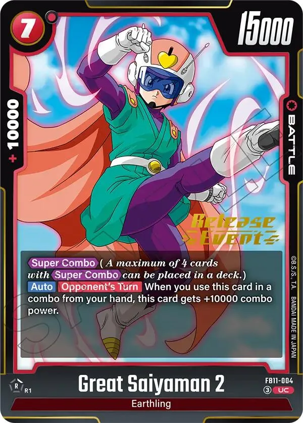 Great Saiyaman 2 - FB11-004 — Brightness of Hope Release Event Cards — Dragon Ball Super: Fusion World