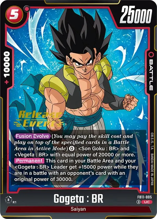 Gogeta : BR — Brightness of Hope Release Event Cards — Dragon Ball Super: Fusion World