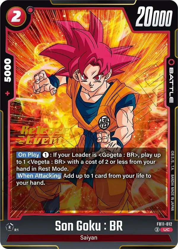 Son Goku : BR — Brightness of Hope Release Event Cards — Dragon Ball Super: Fusion World