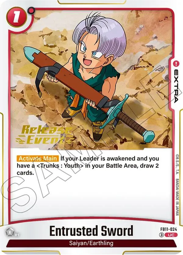 Entrusted Sword — Brightness of Hope Release Event Cards — Dragon Ball Super: Fusion World