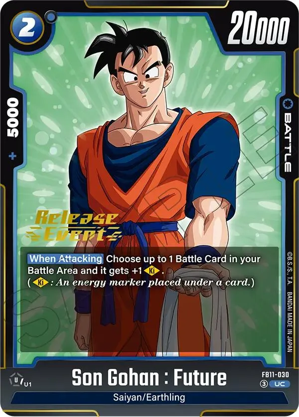 Son Gohan : Future - FB11-030 — Brightness of Hope Release Event Cards — Dragon Ball Super: Fusion World