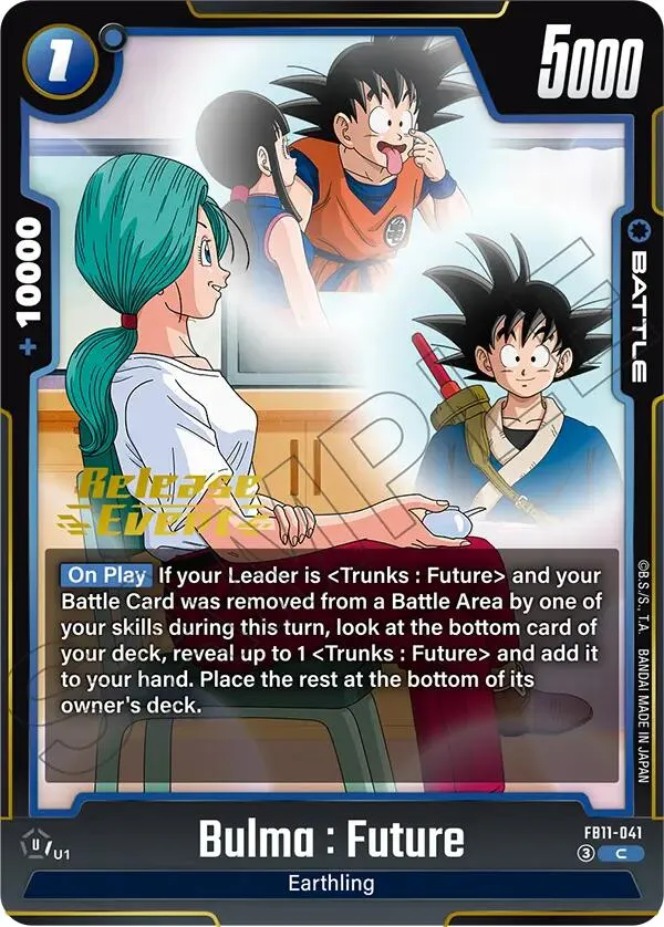 Bulma : Future - FB11-041 — Brightness of Hope Release Event Cards — Dragon Ball Super: Fusion World