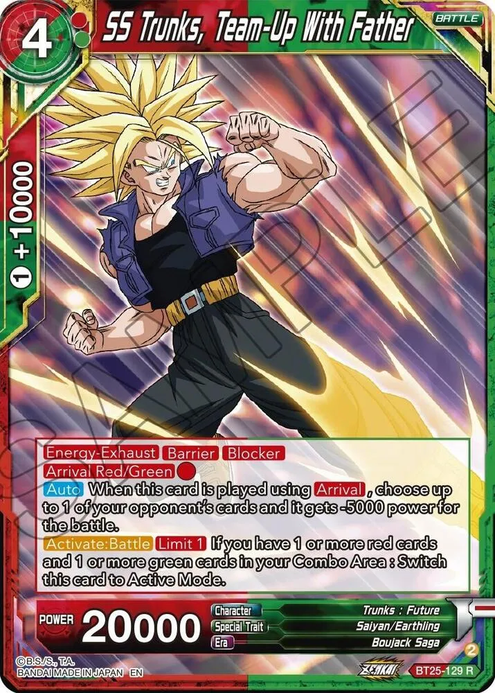 SS Trunks, Team-Up With Father — Legend of the Dragon Balls — Dragon Ball Super: Masters