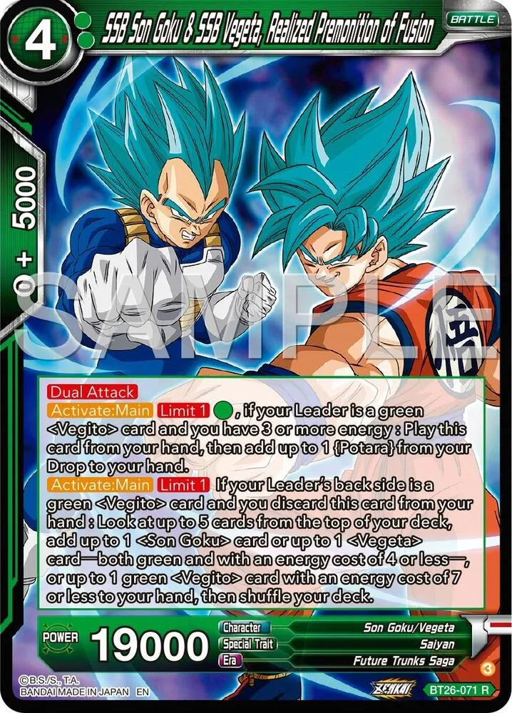 SSB Son Goku & SSB Vegeta, Realized Premonition of Fusion from Ultimate Advent - Dragon Ball Super: Masters