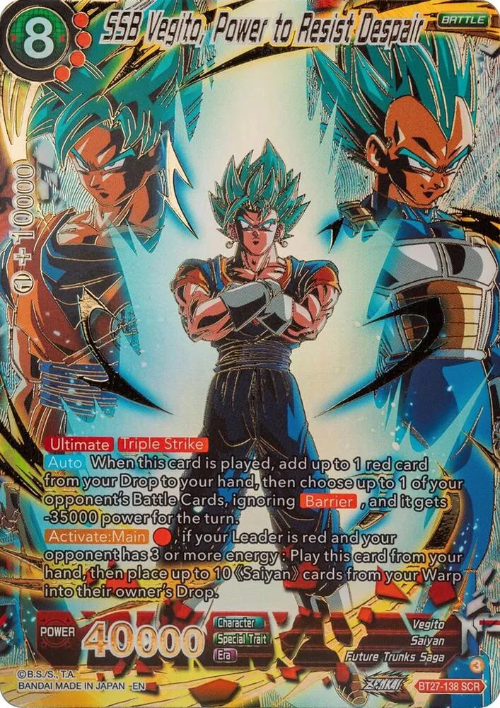 SSB Vegito, Power to Resist Despair from History of Z - Dragon Ball Super: Masters