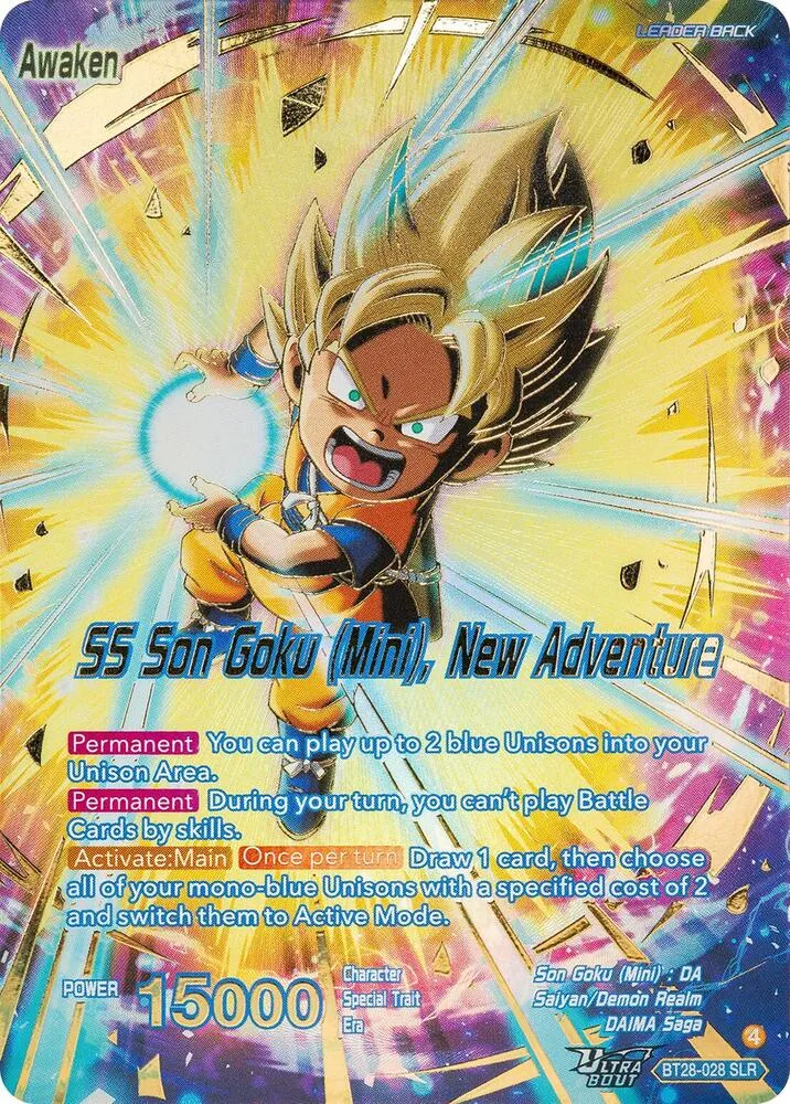 Son Goku (Mini) // SS Son Goku (Mini), New Adventure (SLR) — Prismatic Clash — Dragon Ball Super: Masters