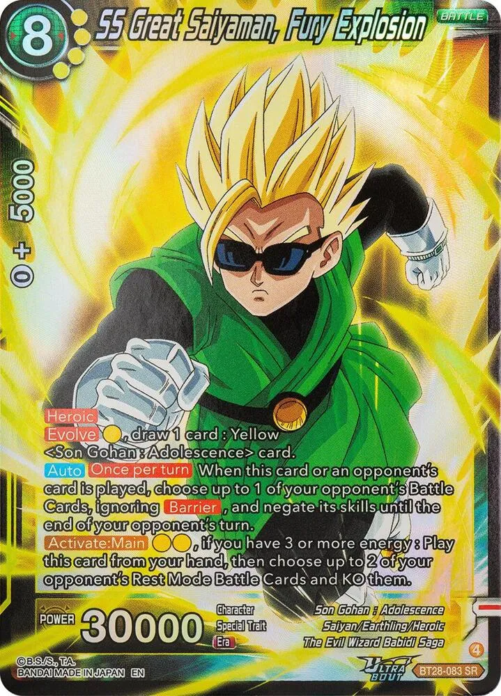 SS Great Saiyaman, Fury Explosion — Prismatic Clash — Dragon Ball Super: Masters