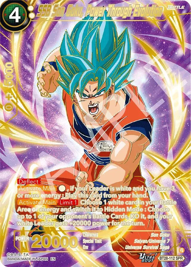SSB Son Goku, Power Through Evolution (SPR) from Prismatic Clash - Dragon Ball Super: Masters
