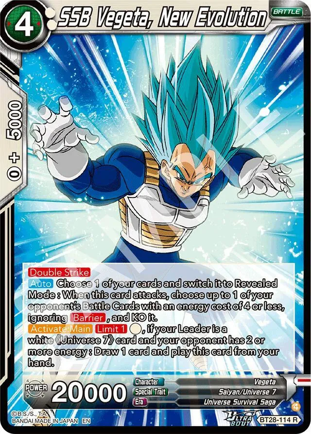 SSB Vegeta, New Evolution — Prismatic Clash — Dragon Ball Super: Masters