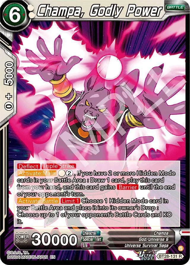 Champa, Godly Power — Prismatic Clash — Dragon Ball Super: Masters