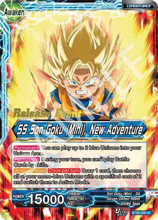 Son Goku (Mini) // SS Son Goku (Mini), New Adventure — Prismatic Clash Release Event — Dragon Ball Super: Masters