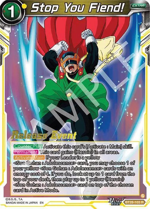 Stop You Fiend! — Prismatic Clash Release Event — Dragon Ball Super: Masters