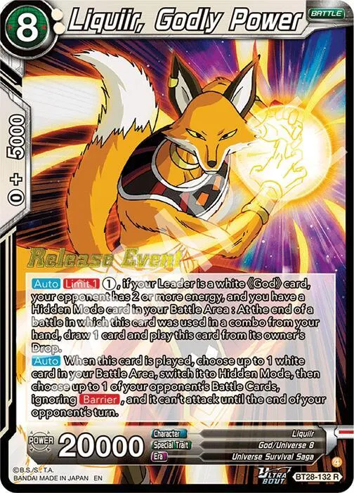 Liquiir, Godly Power from Prismatic Clash Release Event - Dragon Ball Super: Masters