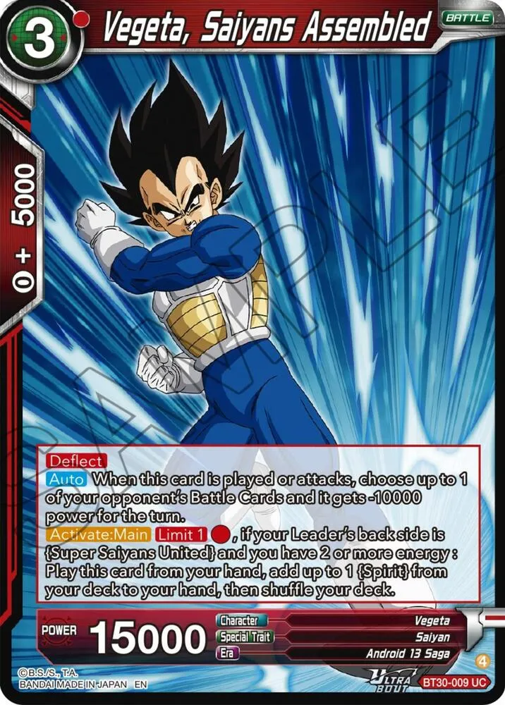 Vegeta, Saiyans Assembled — Three Glorious Fighters — Dragon Ball Super: Masters