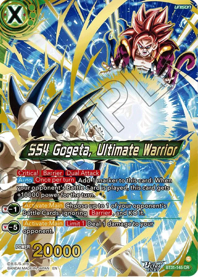 SS4 Gogeta, Ultimate Warrior — Impact Beyond Dimensions — Dragon Ball Super: Masters