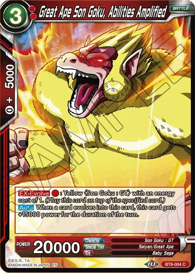 Great Ape Son Goku, Abilities Amplified — Malicious Machinations — Dragon Ball Super: Masters