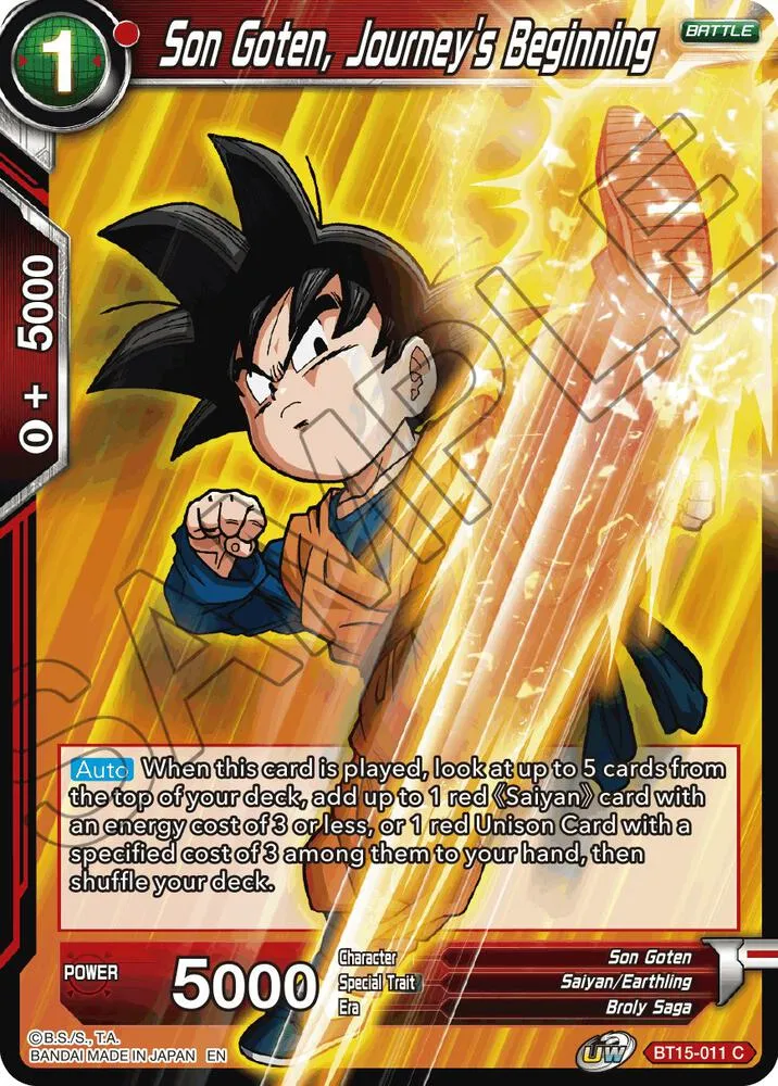 Son Goten, Journey's Beginning — Saiyan Showdown — Dragon Ball Super: Masters
