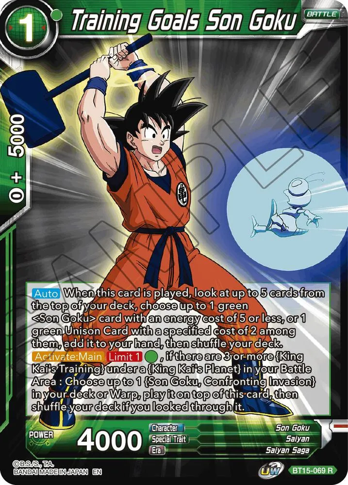 Training Goals Son Goku — Saiyan Showdown — Dragon Ball Super: Masters