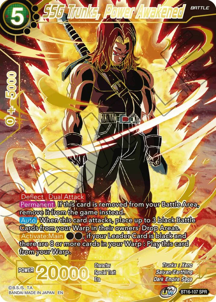 SSG Trunks, Power Awakened (SPR) — Realm of the Gods — Dragon Ball Super: Masters