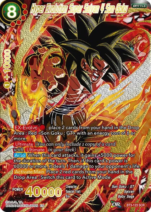 Hyper Evolution Super Saiyan 4 Son Goku (SCR) from 5th Anniversary Set - Dragon Ball Super: Masters