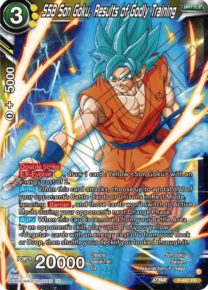 SSB Son Goku, Results of Godly Training from Promotion Cards - Dragon Ball Super: Masters