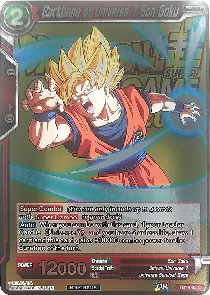 Backbone of Universe 7 Son Goku (Metallic Foil) (Event Pack 2018) — Promotion Cards — Dragon Ball Super: Masters