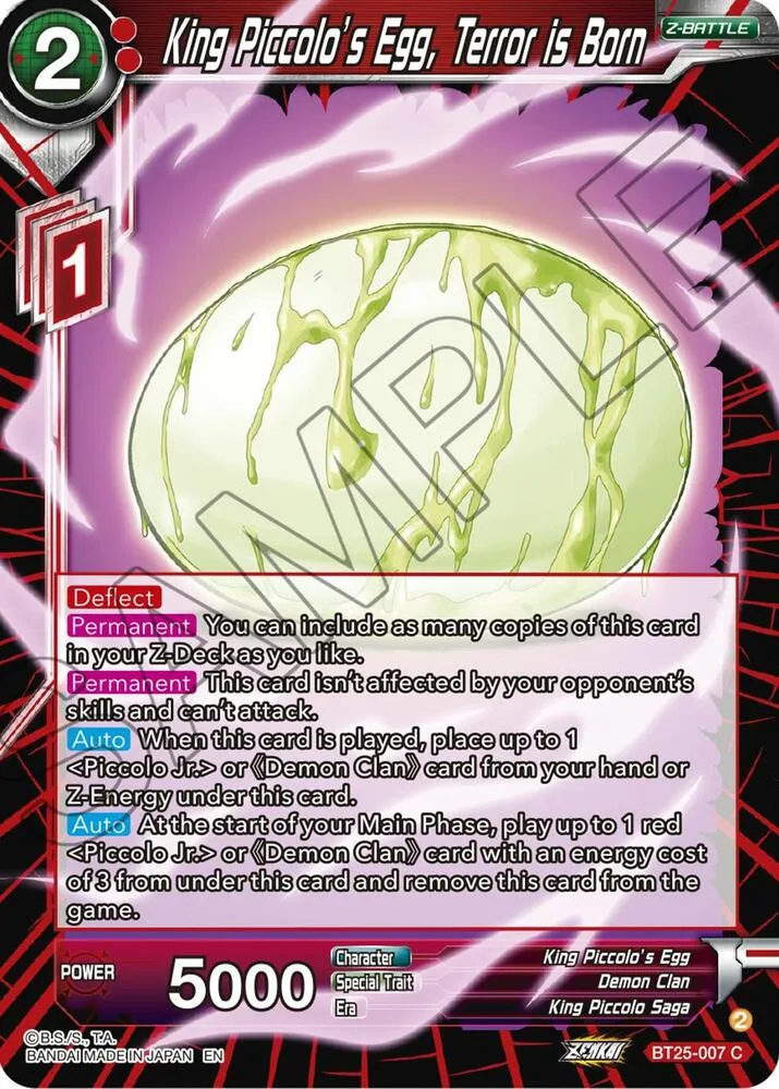 King Piccolo's Egg, Terror is Born from Legend of the Dragon Balls - Dragon Ball Super: Masters