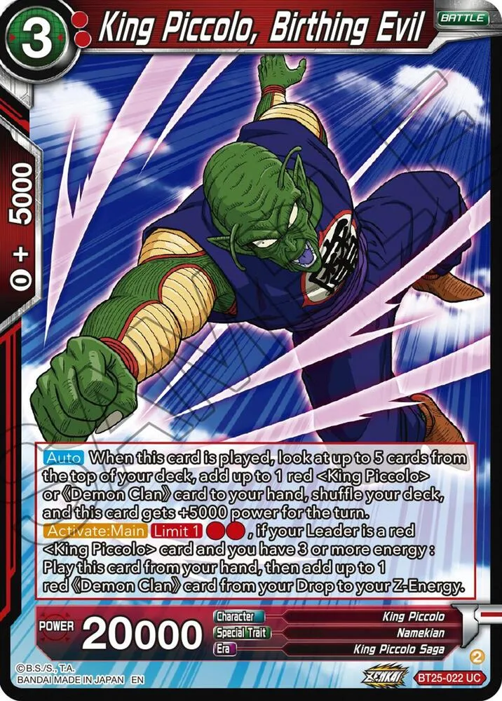 King Piccolo, Birthing Evil — Legend of the Dragon Balls — Dragon Ball Super: Masters