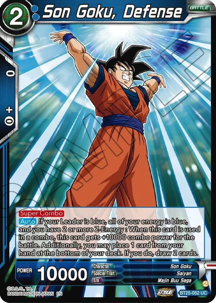 Son Goku, Defense — Legend of the Dragon Balls — Dragon Ball Super: Masters