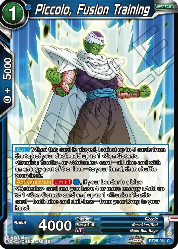 Piccolo, Fusion Training — Legend of the Dragon Balls — Dragon Ball Super: Masters