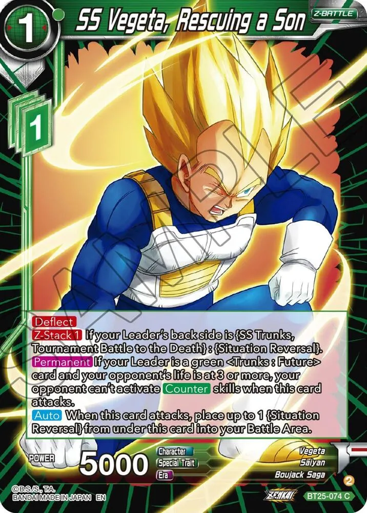 SS Vegeta, Rescuing a Son from Legend of the Dragon Balls - Dragon Ball Super: Masters