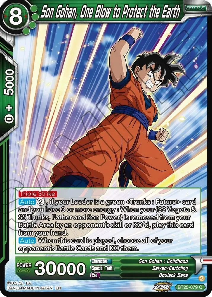 Son Gohan, One Blow to Protect the Earth — Legend of the Dragon Balls — Dragon Ball Super: Masters