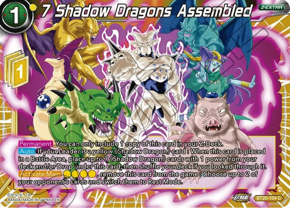 7 Shadow Dragons Assembled from Legend of the Dragon Balls - Dragon Ball Super: Masters