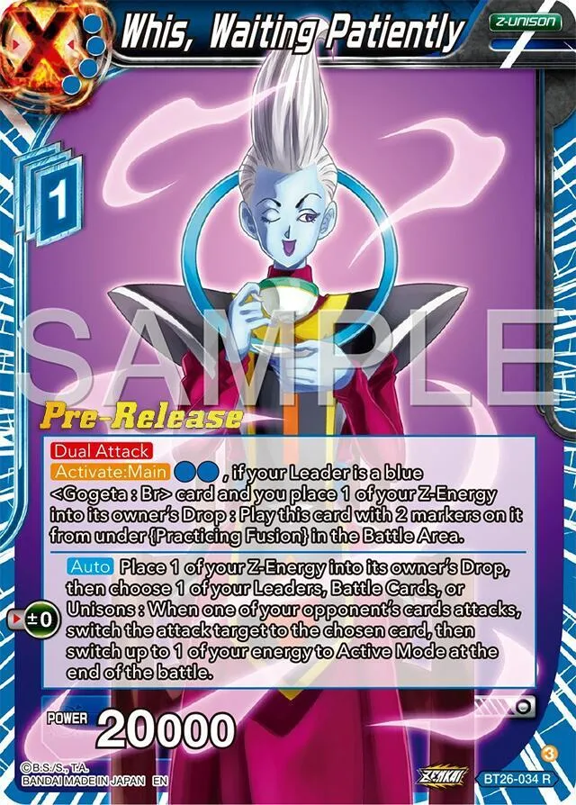 Whis, Waiting Patiently — Ultimate Advent Pre-Release Cards — Dragon Ball Super: Masters
