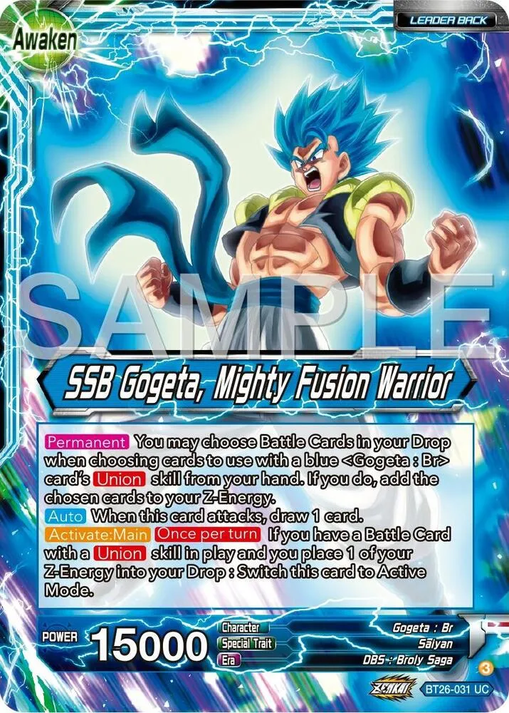 Gogeta // SSB Gogeta, Mighty Fusion Warrior — Ultimate Advent — Dragon Ball Super: Masters
