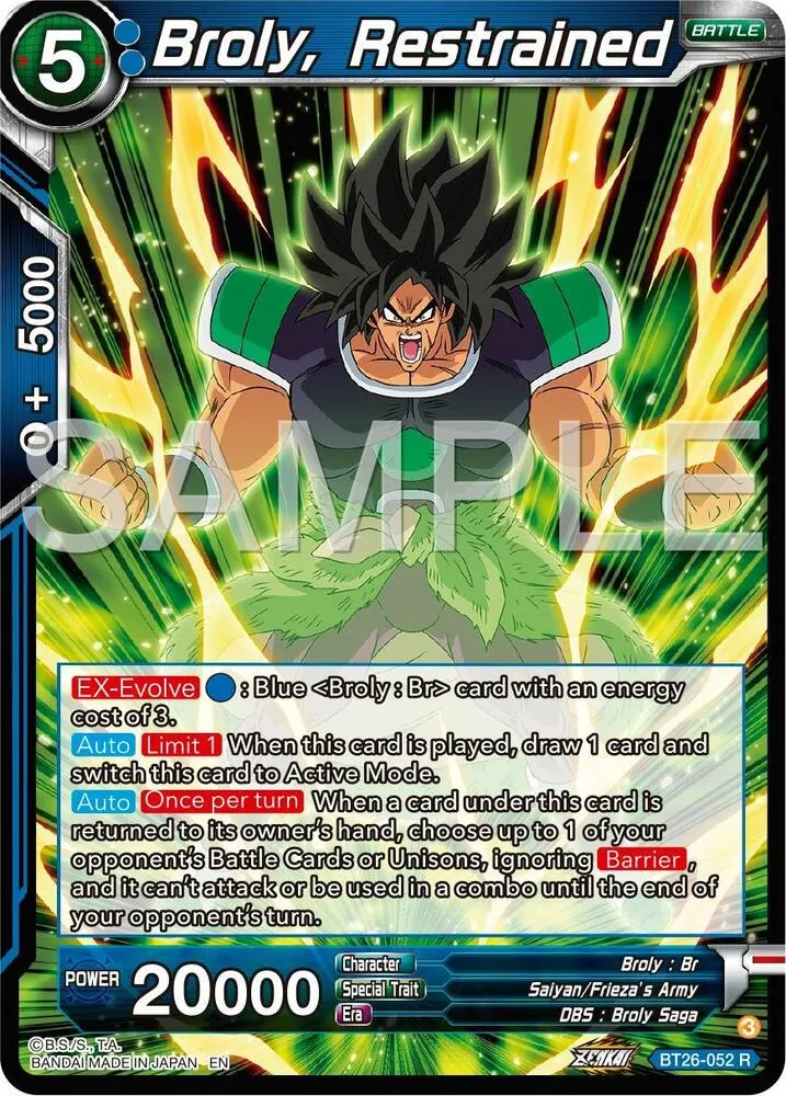 Broly, Restrained — Ultimate Advent — Dragon Ball Super: Masters