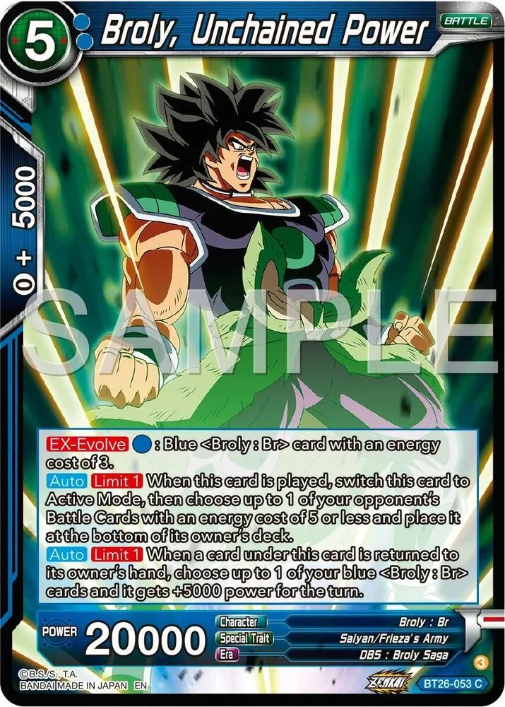 Broly, Unchained Power — Ultimate Advent — Dragon Ball Super: Masters