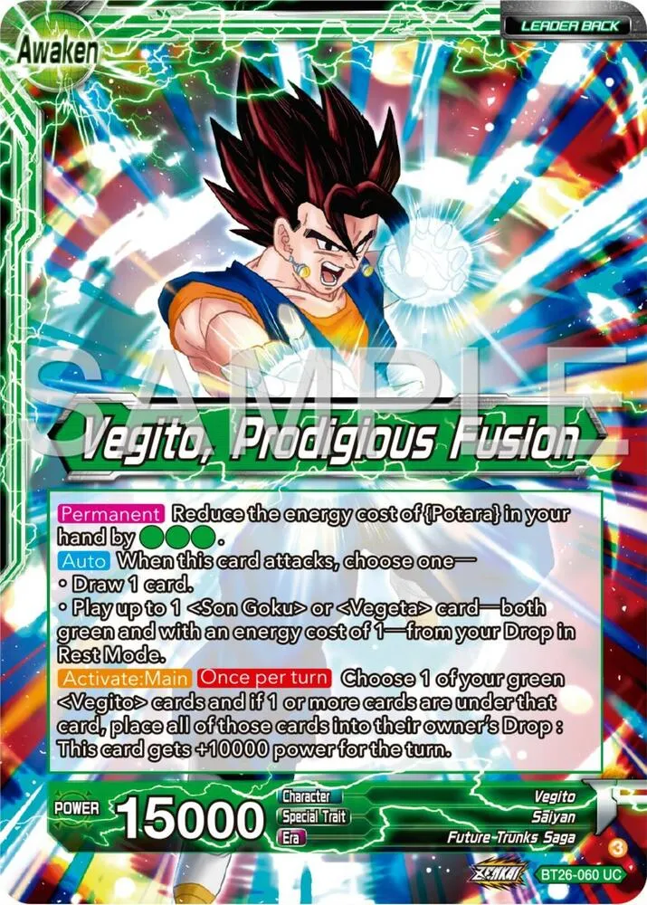 Son Goku & Vegeta // Vegito, Prodigious Fusion — Ultimate Advent — Dragon Ball Super: Masters