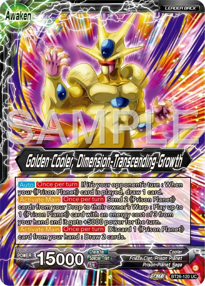 Cool // Golden Cooler, Dimension-Transcending Growth — Ultimate Advent — Dragon Ball Super: Masters