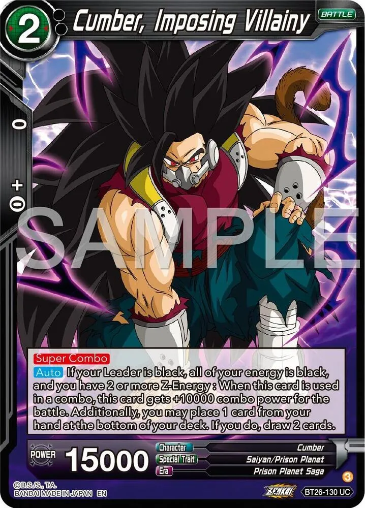 Cumber, Imposing Villainy — Ultimate Advent — Dragon Ball Super: Masters