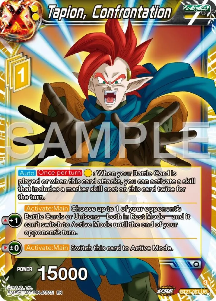 Tapion, Confrontation — History of Z — Dragon Ball Super: Masters