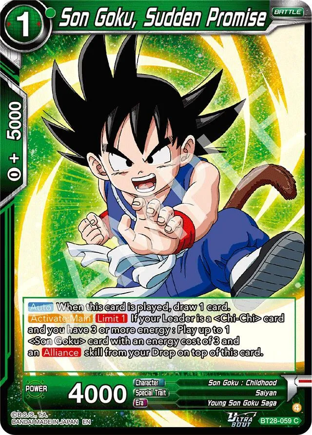 Son Goku, Sudden Promise — Prismatic Clash — Dragon Ball Super: Masters