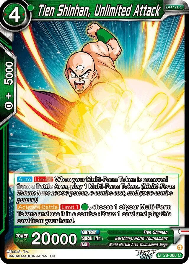 Tien Shinhan, Unlimited Attack — Prismatic Clash — Dragon Ball Super: Masters