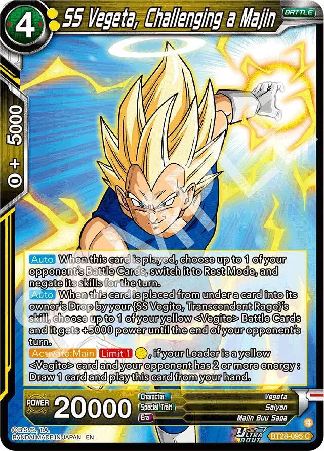 SS Vegeta, Challenging a Majin — Prismatic Clash — Dragon Ball Super: Masters