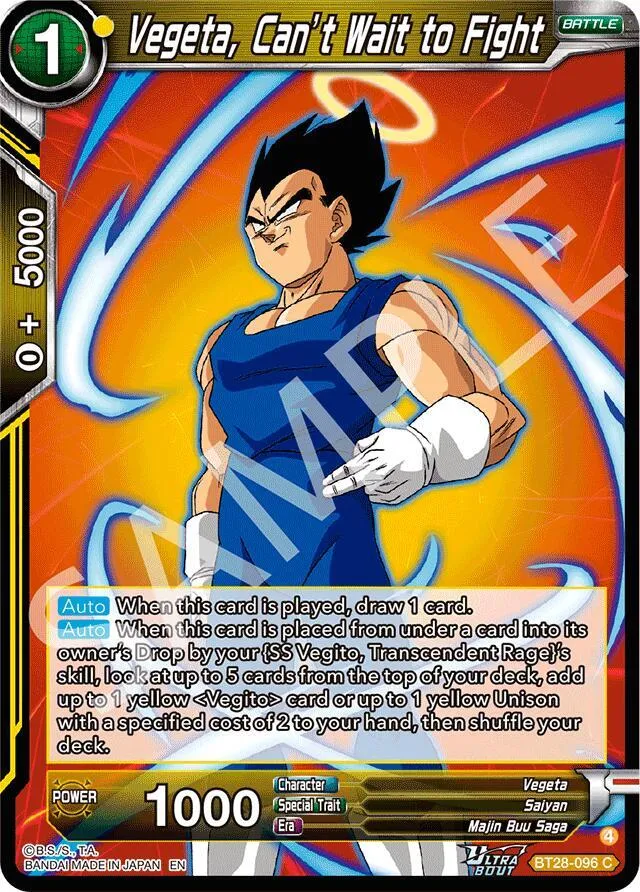 Vegeta, Can’t Wait to Fight — Prismatic Clash — Dragon Ball Super: Masters