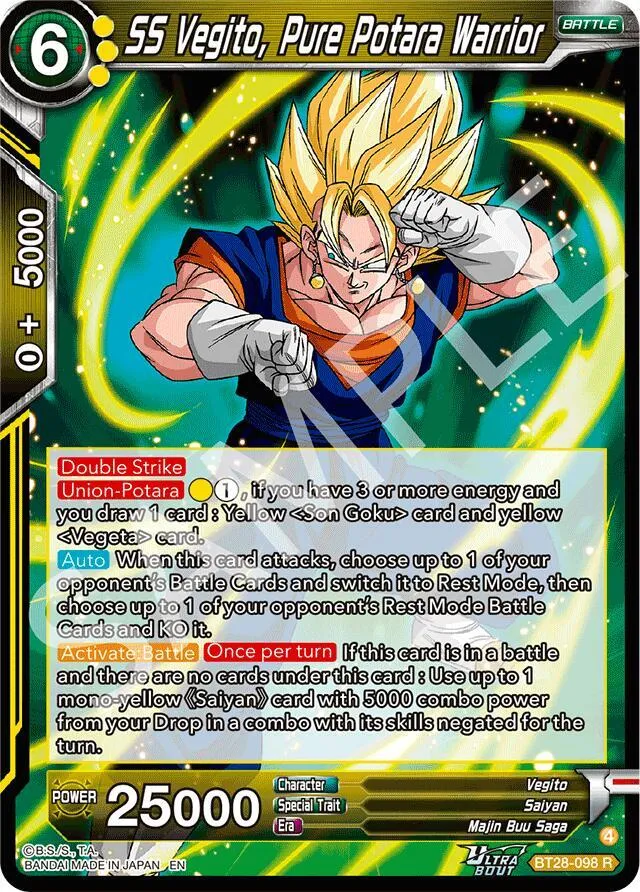 SS Vegito, Pure Potara Warrior — Prismatic Clash — Dragon Ball Super: Masters