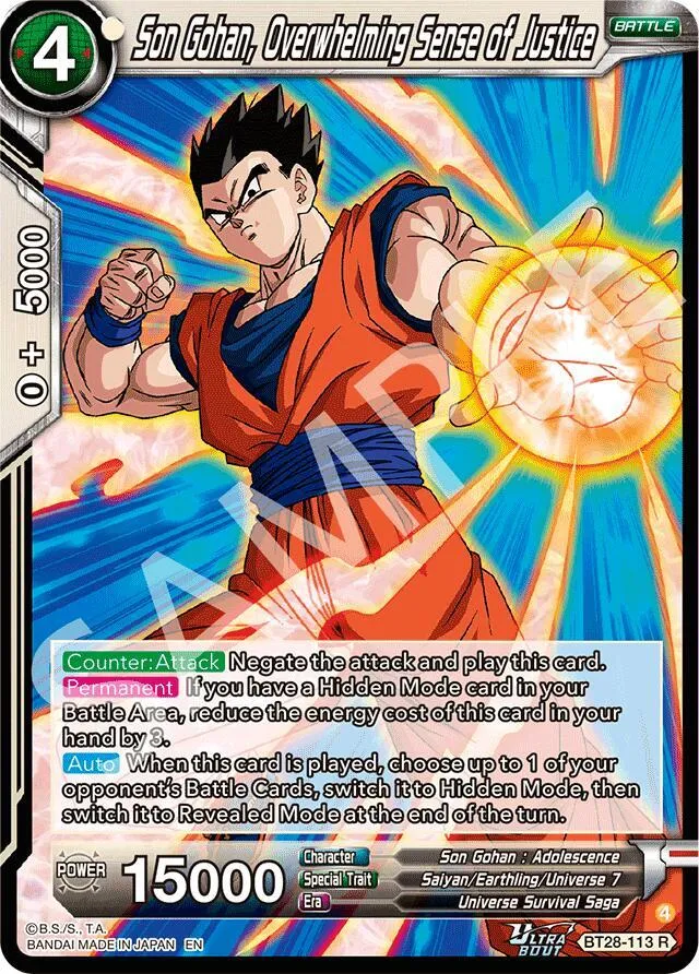 Son Gohan, Overwhelming Sense of Justice — Prismatic Clash — Dragon Ball Super: Masters