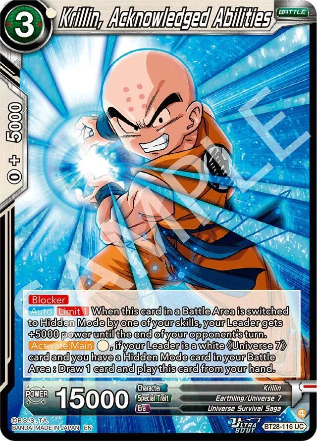 Krillin, Acknowledged Abilities — Prismatic Clash — Dragon Ball Super: Masters